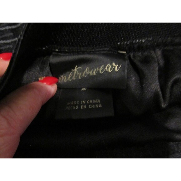Metrowear  Women's Elegant Black Striped Tulle Layered Lined  Skirt Size M - Picture 3 of 3